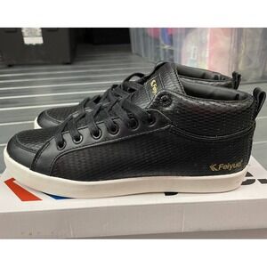 Feique Delta Mid Dragon Scale Womens 9 Black Leather‎ Lace Up